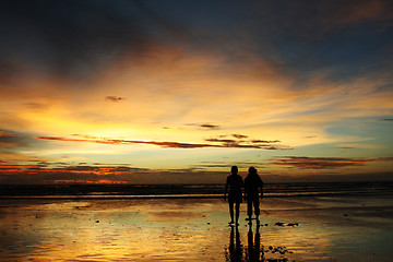 Image showing Sunset beach