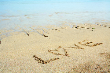 Image showing Love on the beach