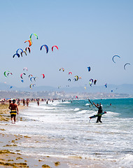 Image showing Kiting at Tarifa Beach