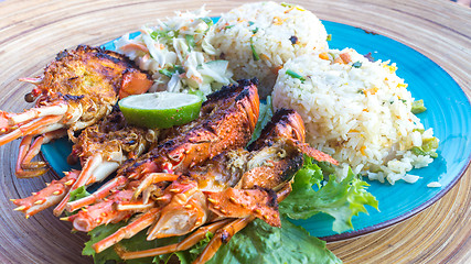 Image showing Lobster with rice