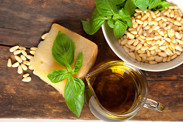 Image showing Italian basil pesto ingredients