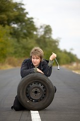 Image showing Wheel change