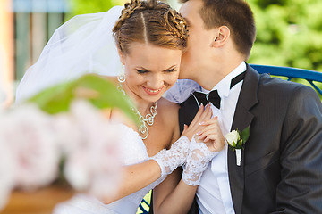 Image showing bride and groom