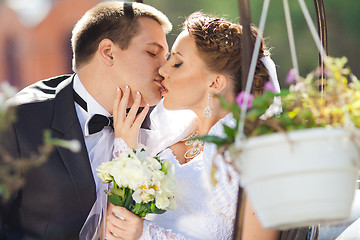 Image showing bride and groom