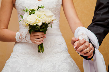 Image showing hand with bouquet