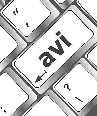 Image showing Closeup of avi key in a modern keyboard