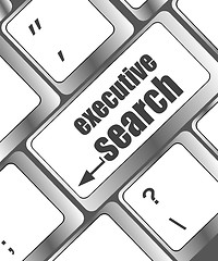 Image showing executive search button on the keyboard close-up