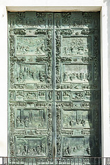 Image showing Entrance door cathedral Pisa