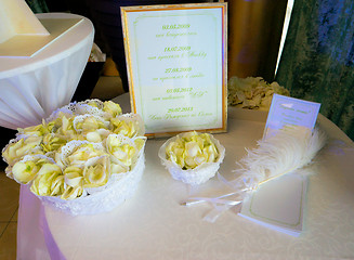 Image showing Decorated table