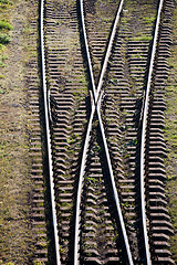 Image showing railroad point