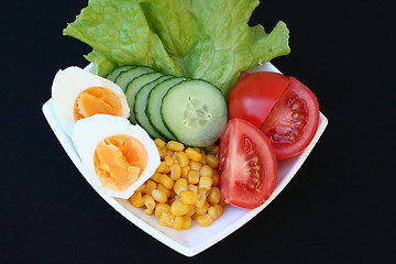 Image showing Vegetables and egg