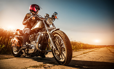 Image showing Biker girl