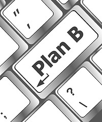 Image showing Plan B key on computer keyboard - business concept