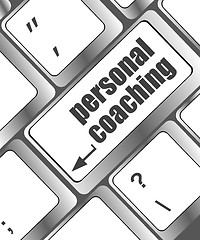 Image showing Keyboard with enter button personal coaching