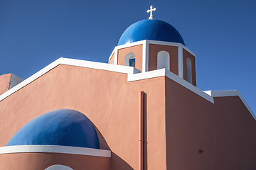 Image showing Church in Oia - Santorini island Greece 