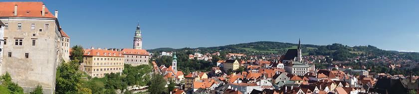 Image showing aerial view of  Cesky Krumlov,Prague, Czech