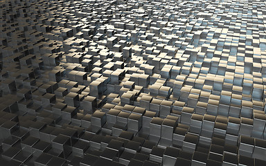 Image showing abstract background steel cubes