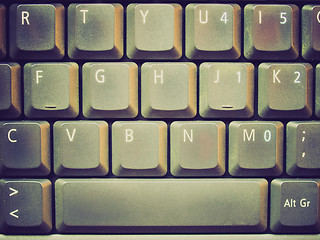 Image showing Retro look Computer keyboard