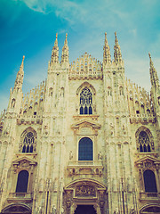 Image showing Retro look Duomo, Milan