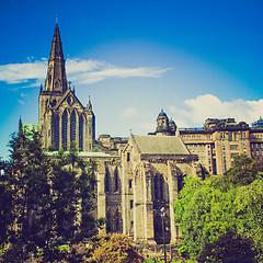 Image showing Retro looking Glasgow cathedral