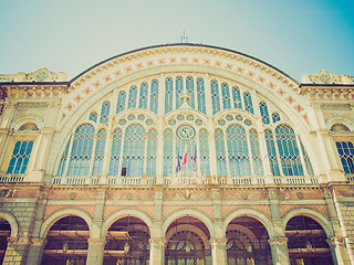 Image showing Retro look Porta Nuova station, Turin