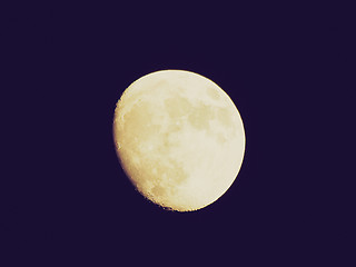 Image showing Retro look Full moon