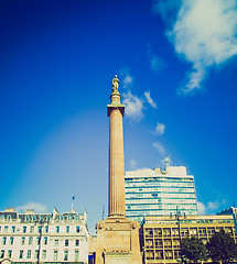 Image showing Retro looking Scott monument, Glasgow