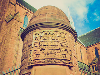 Image showing Retro looking Barony Parish Glasgow
