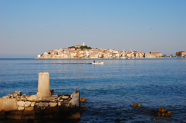 Image showing Early morning. Primosten old town Croatia