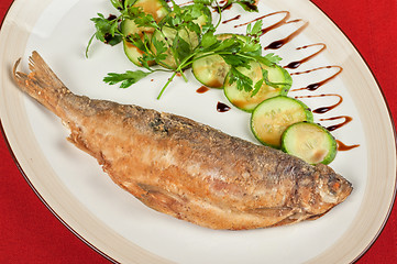 Image showing Fried peled fish