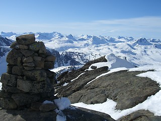 Image showing Jotunheimen panorama from Tjønnholstind