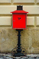 Image showing Red mailbox.