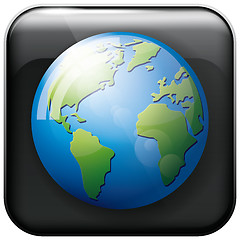 Image showing Icon Earth Globe