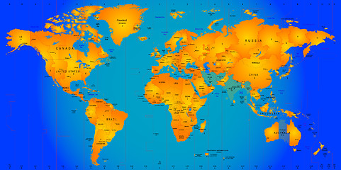 Image showing Timezone map