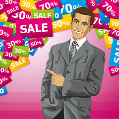 Image showing Business Man With Pointing Finger
