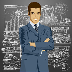 Image showing Vector Businessman In Suit