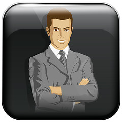 Image showing App Icon With Business Man