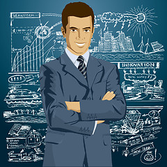 Image showing Vector Businessman In Suit