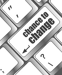 Image showing chance to change key on keyboard showing business success