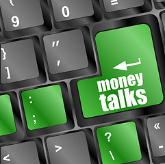 Image showing Marketing concept: computer keyboard with word money talks