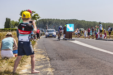 Image showing Young Cycling Fan