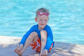 Image showing boy by the pool