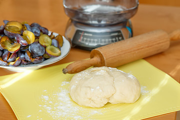 Image showing dough for plum cake