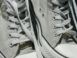 Image showing Old sport shoes close up