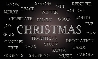 Image showing Christmas word cloud