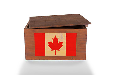 Image showing Wooden crate isolated on a white background