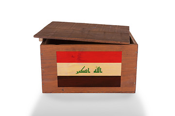 Image showing Wooden crate isolated on a white background