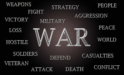 Image showing War word cloud 