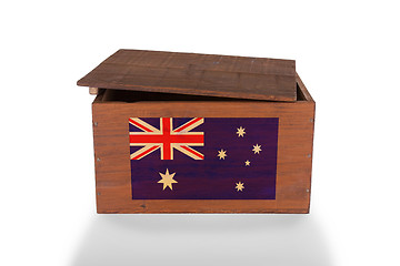 Image showing Wooden crate isolated on a white background