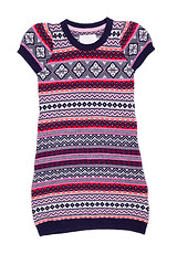 Image showing knitted tunic with scandinavian pattern